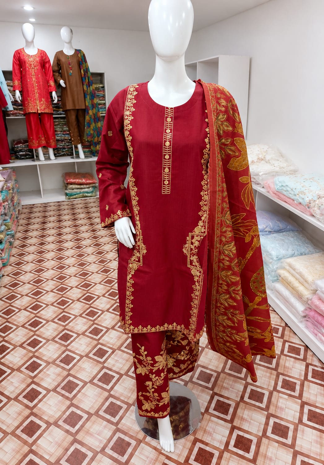 3-Piece Cotton Ready-Made Dress