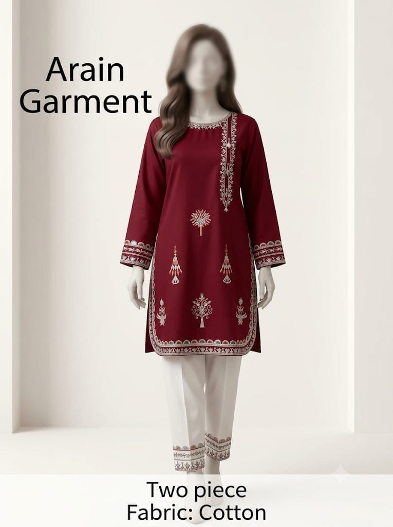 Arain Garments 6 Color 2-Piece Embroidered Ladies Suit