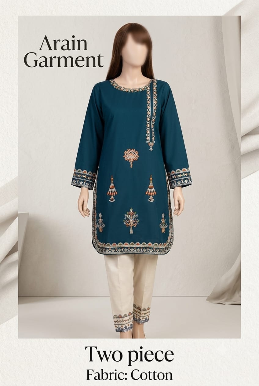 Arain Garments 6 Color 2-Piece Embroidered Ladies Suit