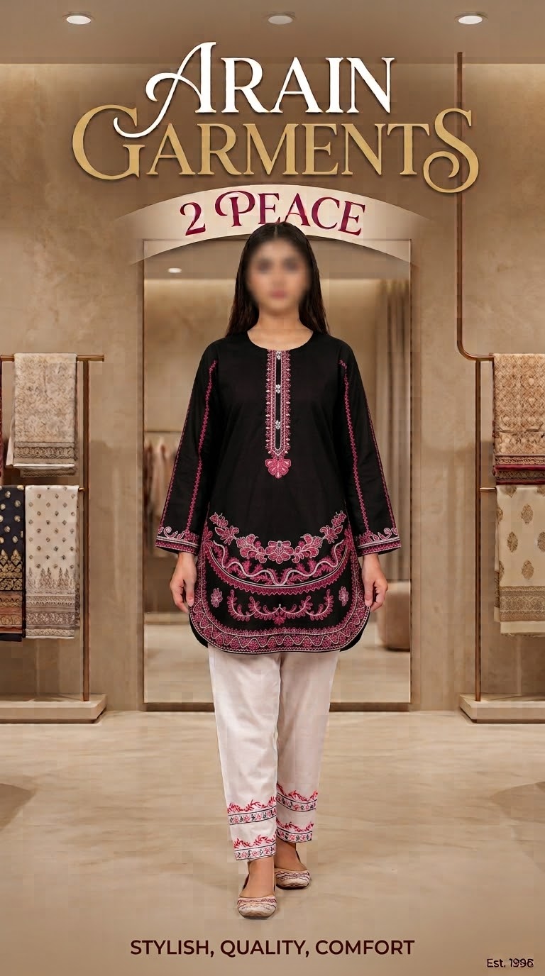 Arain Garments 6 Color 2-Piece Embroidered Ladies Suit