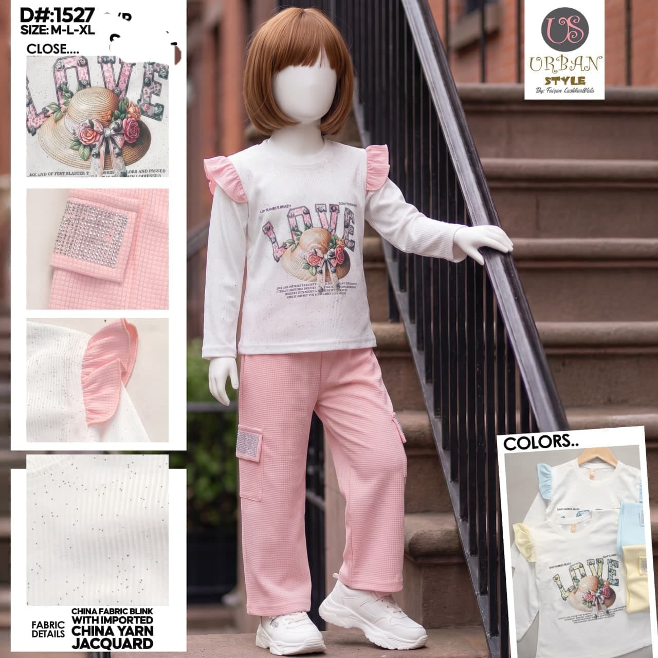Girls 2-Piece Casual Jacquard Set