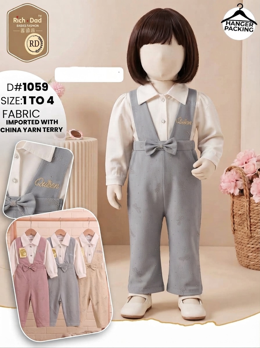 Girls&rsquo; Elegant LIGHT BLUE Bow Jumpsuit &ndash; Kids&rsquo; Party & Casual Wear