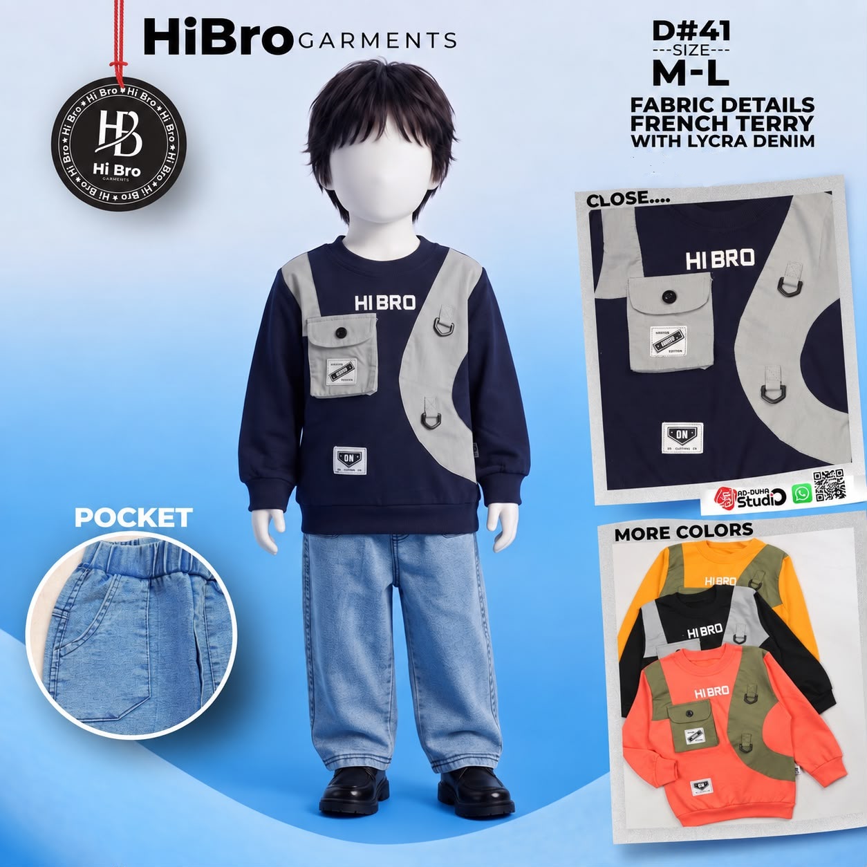 HiBro Boys 2-Piece Outfit (M-L)